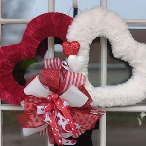 Double heart Valentine wreath